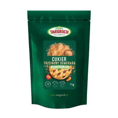 Cukier trzcinowy nierafinowany - Demerara - doypack 1 kg