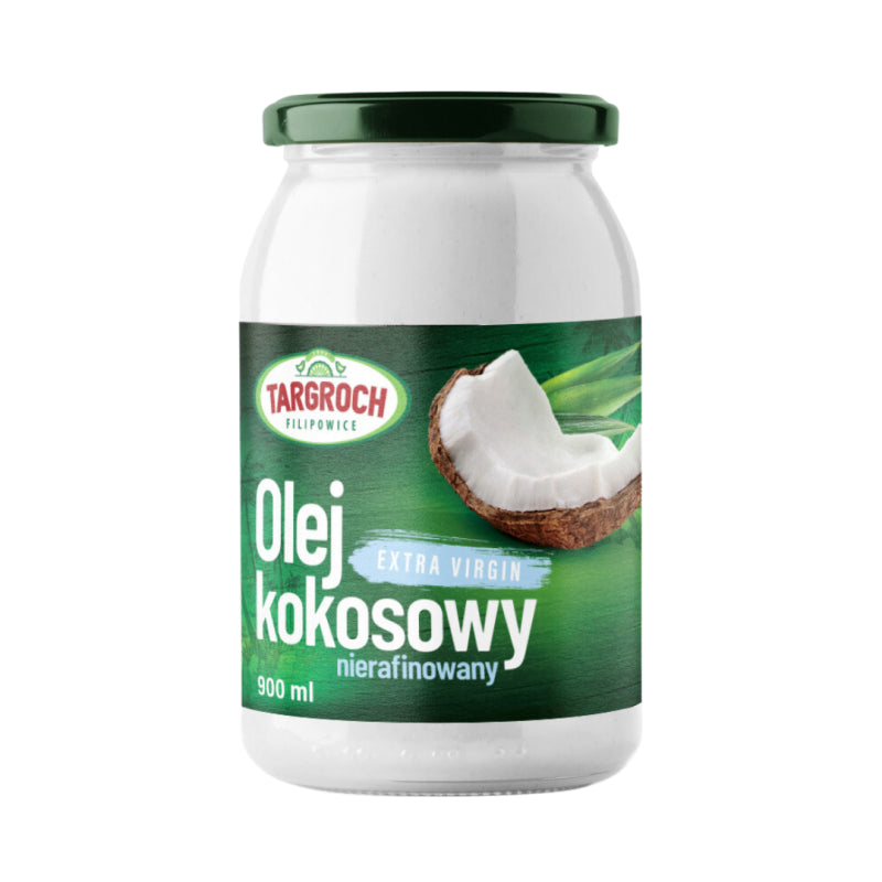 Olej kokosowy nierafinowany Extra Virgin - słoik szkło 900 ml